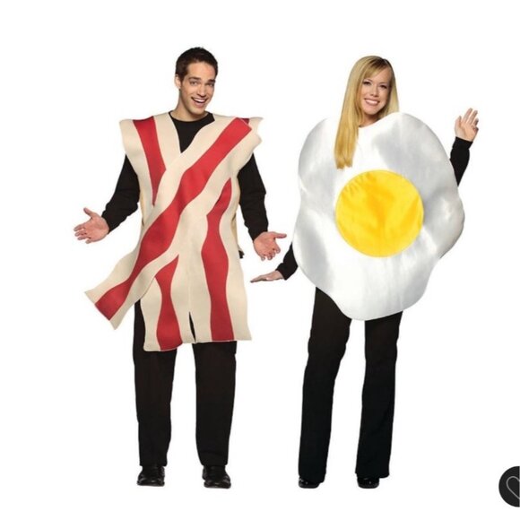 Bacon & Eggs Couple Costume Set One Size Fits Most Rasta Imposta - Picture 1 of 5